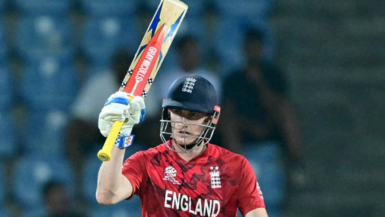 Harry Brook celebrating his century against Pakistan in T20 World Cup