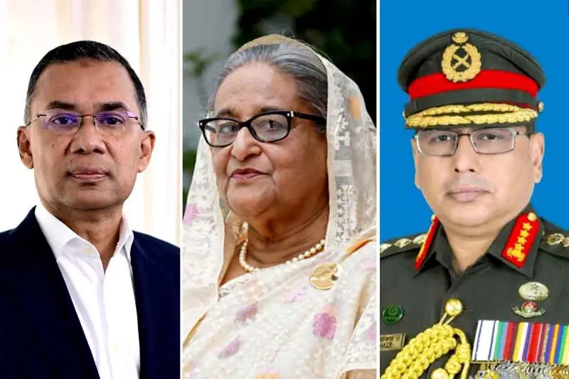 Bangladesh Army Chief Wakar Uz Zaman with Prime Minister Tarique Rahman