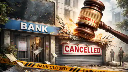 RBI bank license cancellation banking regulation India
