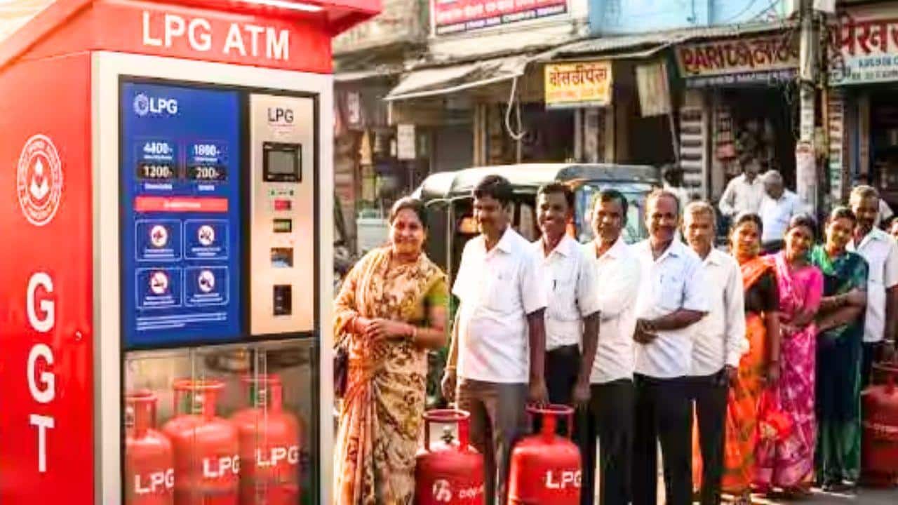 LPG ATM service BPCL gas cylinder machine India