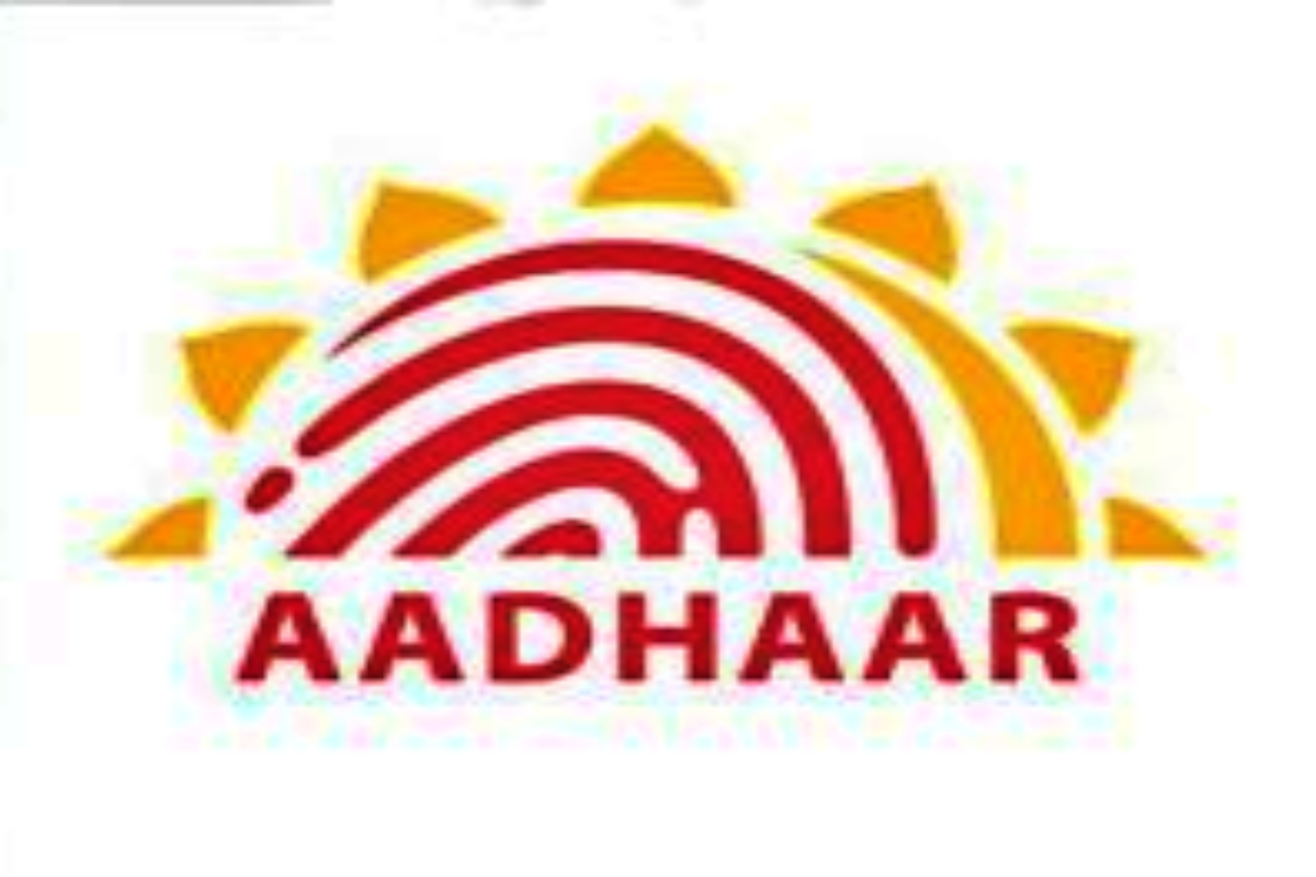 School children Aadhaar biometric update camp India