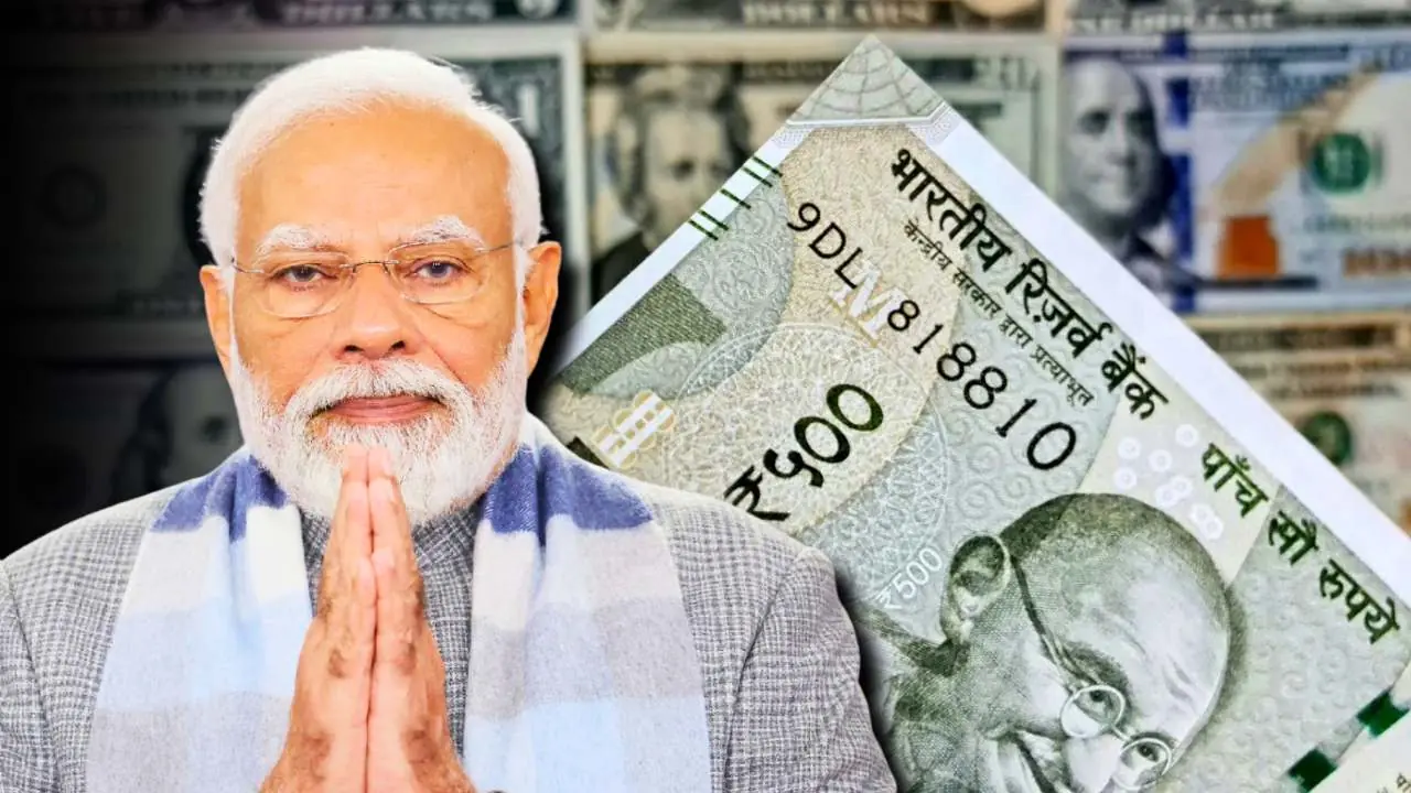 indian rupee strengthening against dollar chart